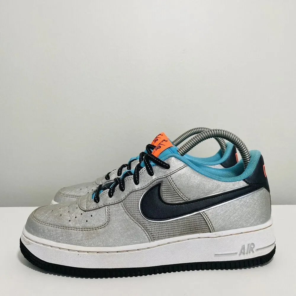 Nike Air Force 1 One Low Boys 6Y Shoes Silver Gray Space To Dream CW6011-001 - Picture 5 of 12